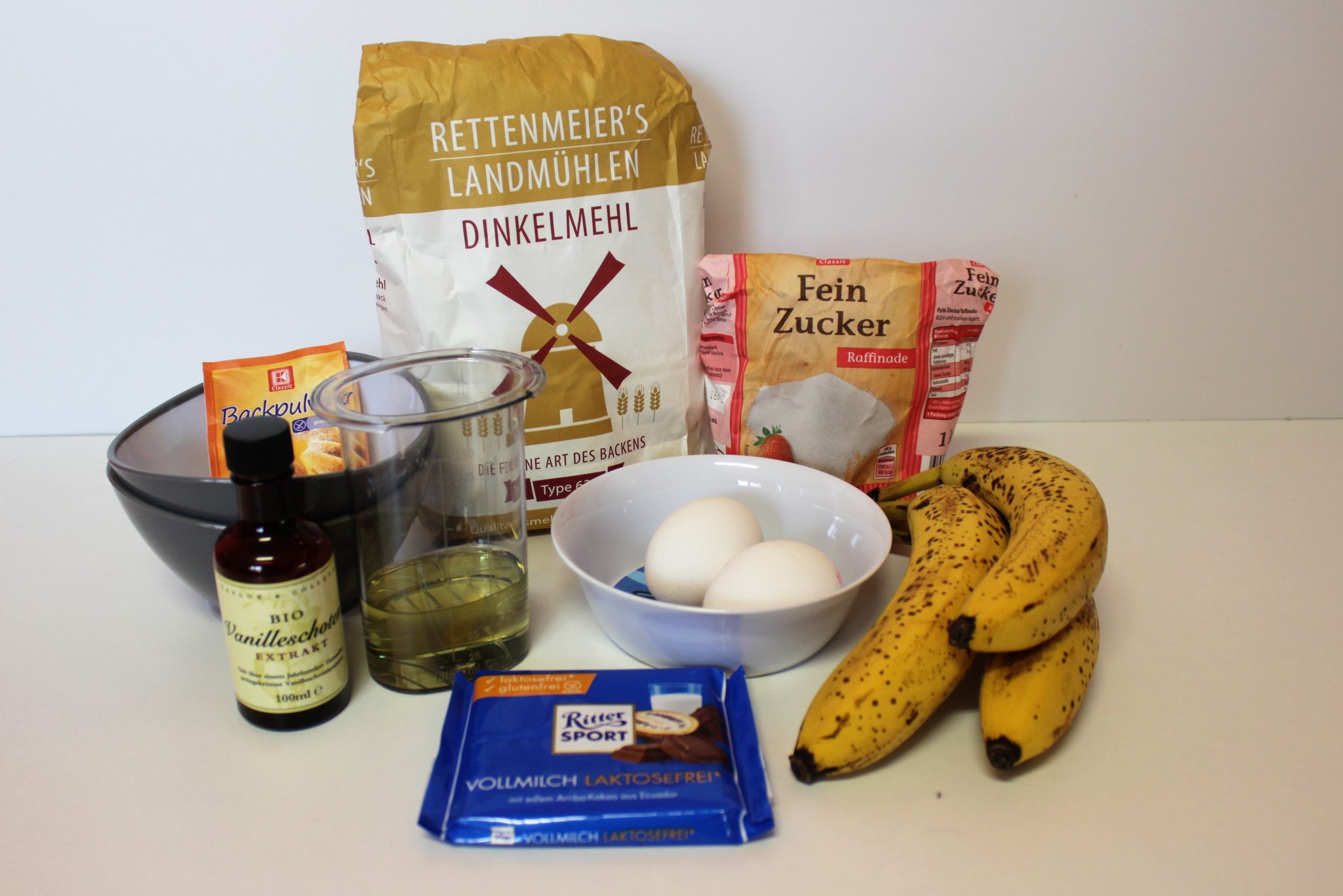 Backen mit Kindern – Saftige Bananenmuffins mit Schokolade (laktosefrei ...