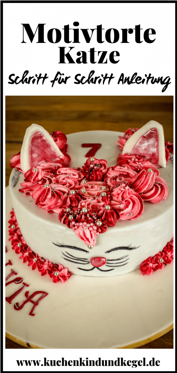 Motivtorte Katze, Torte Pink, Torte Katze, Katzenkuchen, Kindergeburtstag, Katzenfan, Kuchen für Katzenfan, Kuchen der wie eine Katze aussieht, Schokoladenkuchen mit Vanillecreme