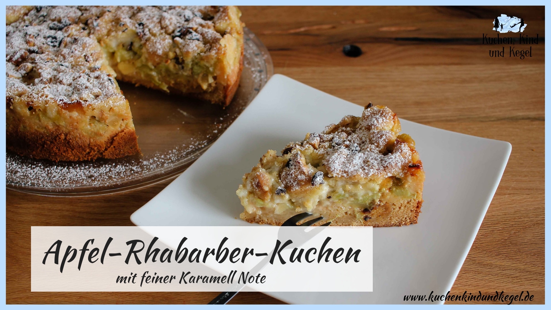 Rhabarber-Apfel-Karamell-Kuchen