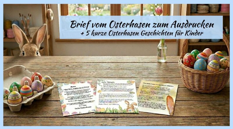 Brief vom Osterhasen für Kinder zum Ausdrucken
