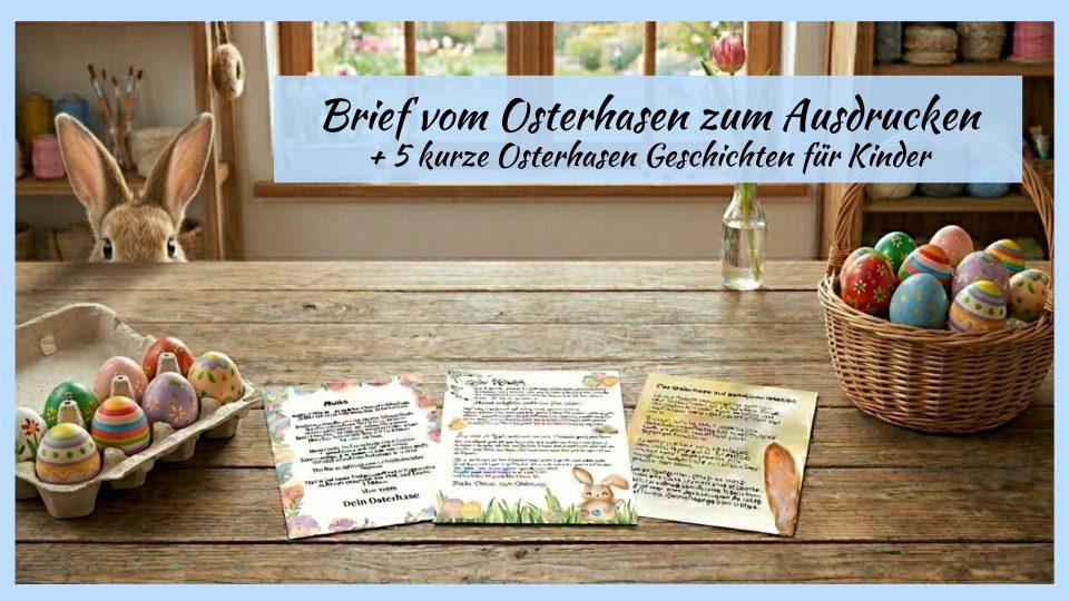 Brief vom Osterhasen für Kinder zum Ausdrucken