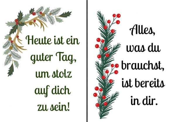Adventskalender für Teenager Ideen_ Sprüche und kostenlose Vorlagen_24 Sprüche mit Herz