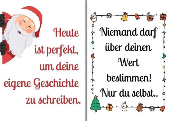 Adventskalender für Teenager Ideen_ Sprüche und kostenlose Vorlagen_24 Sprüche mit Herz