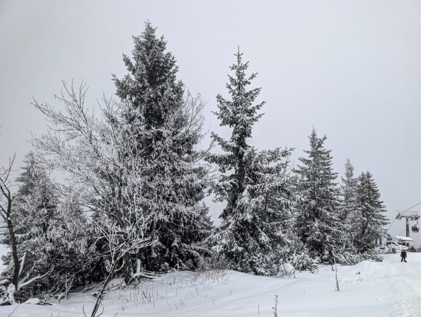 Verschneite Berglandschaft im Kaiserwinkl Tirol im Winter, an der Bärenhütte