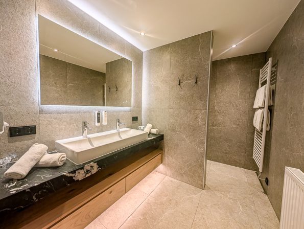 Unser Bad im Hotel Seehof in Walchsee, Kaiserwinkl Winterurlaub