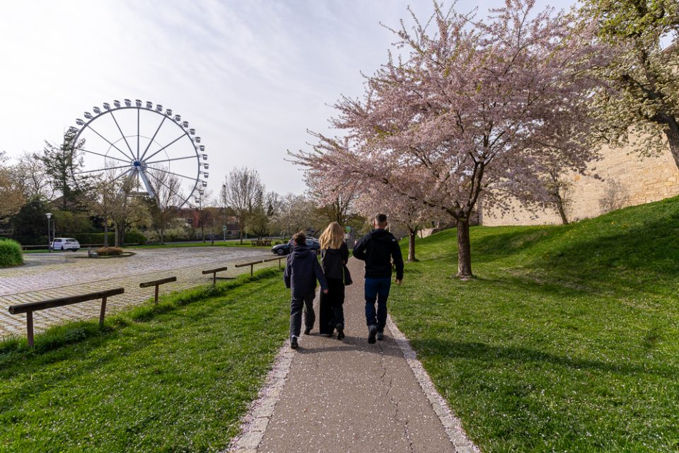 Rothenburg ob der Tauber, Riesenrad Frühling