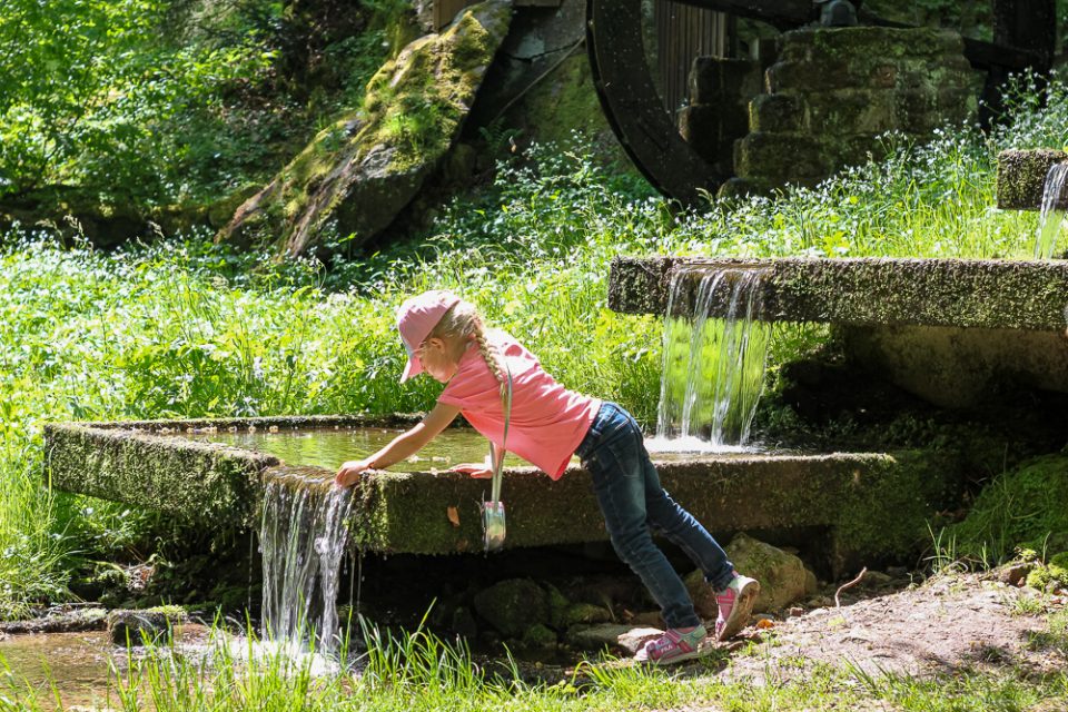 Wasserspiel im Kurpark in Bad Wildbad
