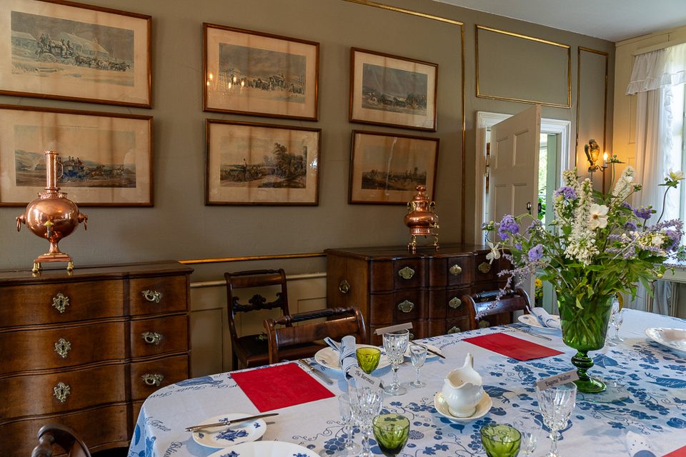 Esstisch im Haus von Karen Blixen