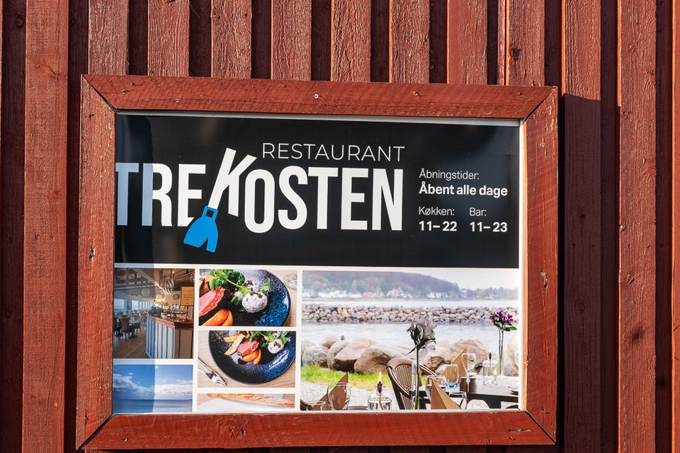 Restaurant Trekosten am Hafen von Nivå in Nordseeland
