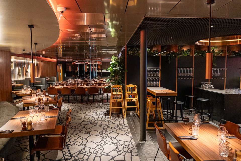 Restaurant an Bord der Baltic Queen von Tallink Silja