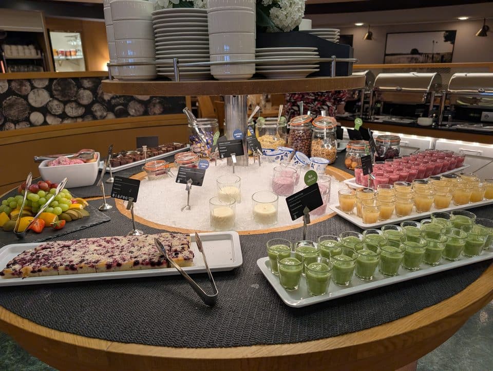 Special Frühstück auf der Victoria I von Tallink Silja Smoothieauswahl