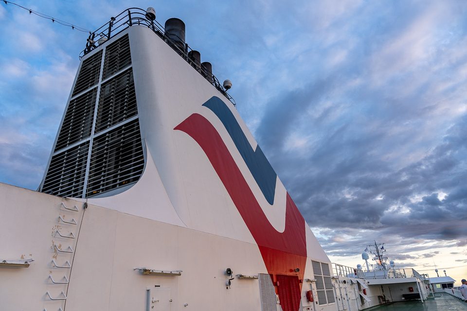 Victoria I auf dem Weg nach Tallinn, Tallink Silja