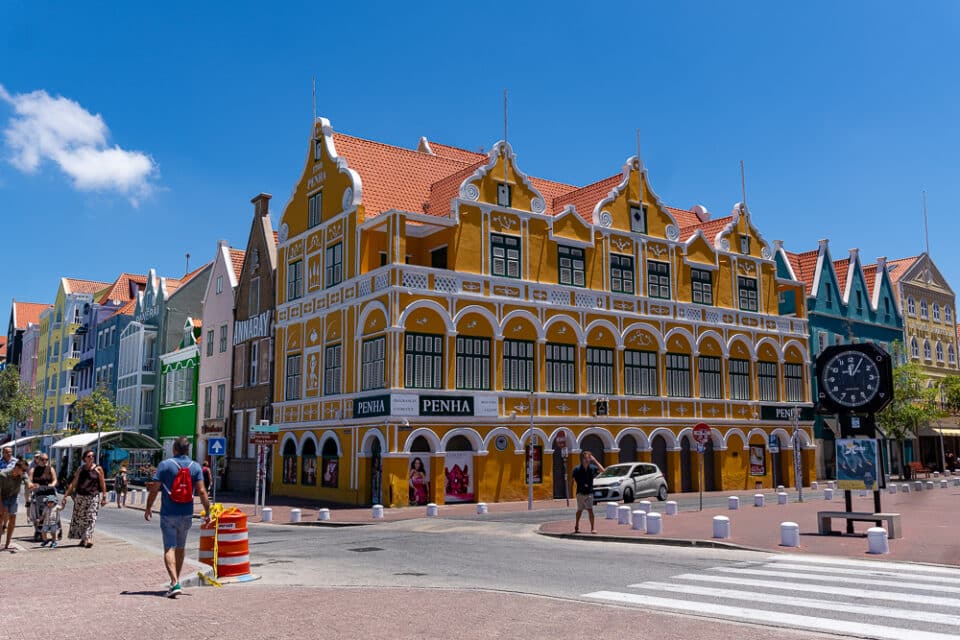 Historische Gebäude in Willemstad auf Curaçao